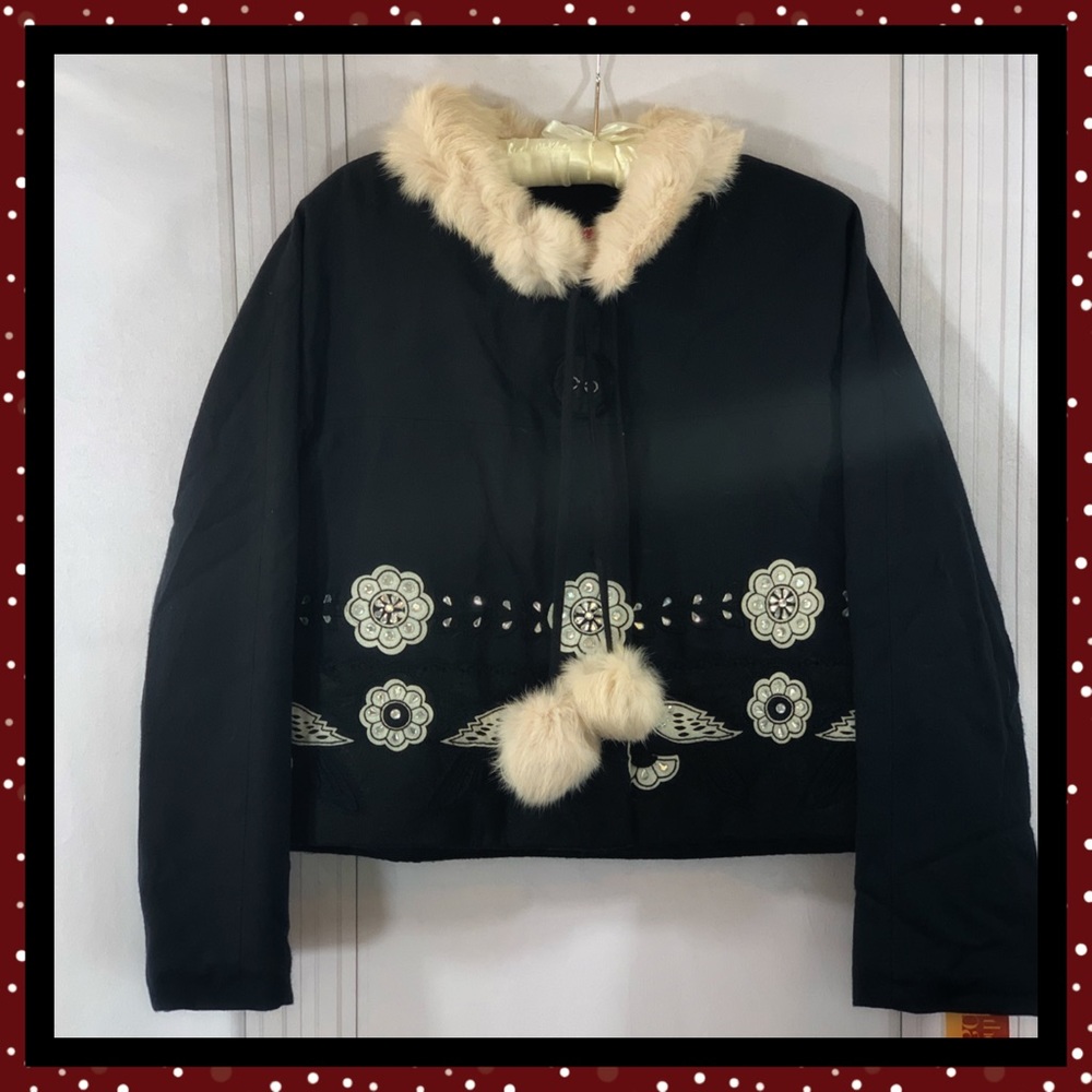 🎉HP🎉Manoush Cropped Embellished Boho Jacket